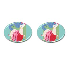 Unicorn Cufflinks (oval) by Mjdaluz