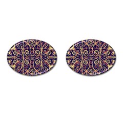 Tribal Ornate Pattern Cufflinks (oval) by dflcprints