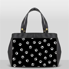 Footprints Cat White Black Office Handbags by EDDArt