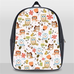 Cute Owl School Bags (xl)  by Nexatart