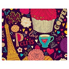 Cute Colorful Doodles Colorful Cute Doodle Paris Double Sided Flano Blanket (medium)  by Nexatart