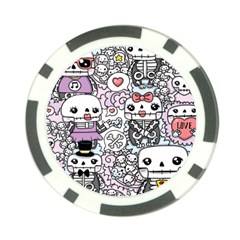 Kawaii Graffiti And Cute Doodles Poker Chip Card Guard (10 Pack) by Nexatart