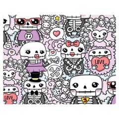 Kawaii Graffiti And Cute Doodles Double Sided Flano Blanket (medium)  by Nexatart