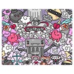 0 Sad War Kawaii Doodle Double Sided Flano Blanket (Medium)  60 x50  Blanket Back