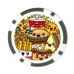 Cute Food Wallpaper Picture Poker Chip Card Guard (10 Pack) by Nexatart