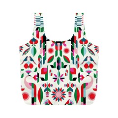 Abstract Peacock Full Print Recycle Bags (m)  by Nexatart