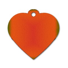 Scarlet Pimpernel Writing Orange Green Dog Tag Heart (two Sides) by Mariart