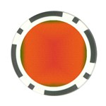 Scarlet Pimpernel Writing Orange Green Poker Chip Card Guard Front