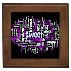 Writing Color Rainbow Sweer Love Framed Tiles by Mariart