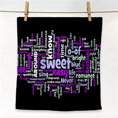 Writing Color Rainbow Sweer Love Face Towel by Mariart