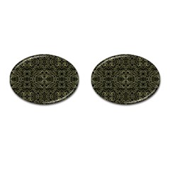 Golden Geo Tribal Pattern Cufflinks (oval) by dflcprints