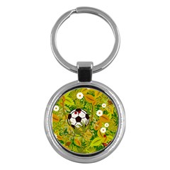 Ball On Forest Floor Key Chains (round)  by linceazul