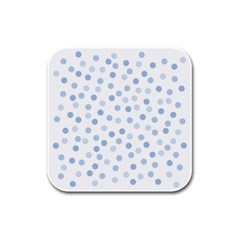 Bubble Balloon Circle Polka Blue Rubber Square Coaster (4 Pack)  by Mariart