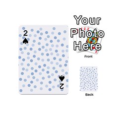 Bubble Balloon Circle Polka Blue Playing Cards 54 (mini)  by Mariart