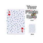 Bubble Balloon Circle Polka Blue Playing Cards 54 (Mini)  Front - Heart4