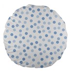 Bubble Balloon Circle Polka Blue Large 18  Premium Round Cushions Front