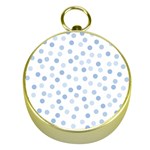 Bubble Balloon Circle Polka Blue Gold Compasses Front