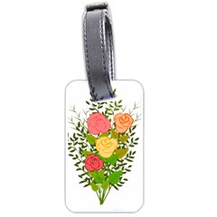 Roses Flowers Floral Flowery Luggage Tags (one Side)  by Nexatart