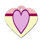 Cute Gender Gendercute Flags Love Heart Line Valentine Dog Tag Heart (One Side) Front