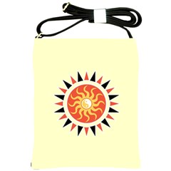 Yin Yang Sunshine Shoulder Sling Bags by linceazul