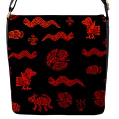 Aztecs Pattern Flap Messenger Bag (s) by ValentinaDesign