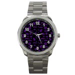 Aztecs pattern Sport Metal Watch Front