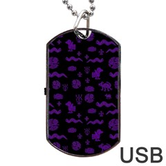 Aztecs Pattern Dog Tag Usb Flash (one Side) by ValentinaDesign