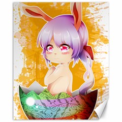 Easter Bunny Girl Canvas 11  X 14   by Catifornia