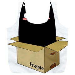 Black Cat In A Box Full Print Recycle Bags (l)  by Catifornia