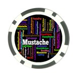 Mustache Poker Chip Card Guard Back