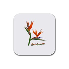 Bird Of Paradise Rubber Coaster (square)  by Valentinaart