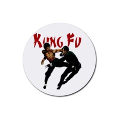 Kung Fu  Rubber Coaster (round)  by Valentinaart