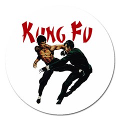 Kung Fu  Magnet 5  (round) by Valentinaart