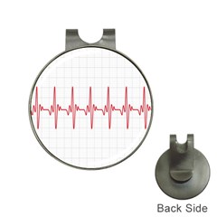 Cardiogram Vary Heart Rate Perform Line Red Plaid Wave Waves Chevron Hat Clips With Golf Markers by Mariart