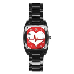 Cardiologist Hypertension Rheumatology Specialists Heart Rate Red Love Stainless Steel Barrel Watch by Mariart