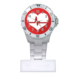 Cardiologist Hypertension Rheumatology Specialists Heart Rate Red Love Plastic Nurses Watch by Mariart