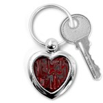 Abstract art Key Chains (Heart)  Front