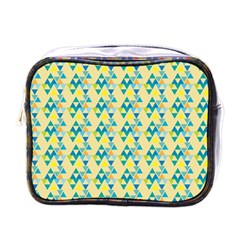 Colorful Triangle Pattern Mini Toiletries Bags by berwies