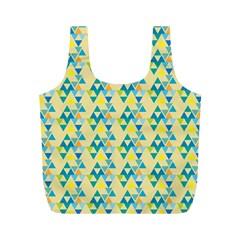 Colorful Triangle Pattern Full Print Recycle Bags (m)  by berwies