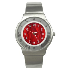 Stone Red Volcano Stainless Steel Watch by Mariart