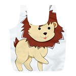 Happy Cartoon Baby Lion Full Print Recycle Bags (L)  Front