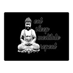 Eat, sleep, meditate, repeat  Double Sided Flano Blanket (Mini)  35 x27  Blanket Back