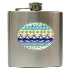 Tribal Print Hip Flask (6 Oz) by BangZart