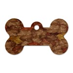 Brown Texture Dog Tag Bone (Two Sides) Back