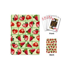 Strawberries Pattern Playing Cards (mini)  by SuperPatterns