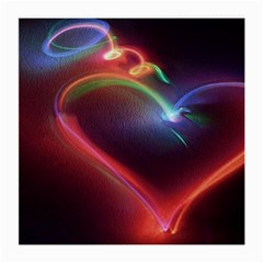 Neon Heart Medium Glasses Cloth by BangZart