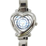 Center Centered Gears Visor Target Heart Italian Charm Watch Front