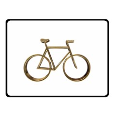 Elegant Gold Look Bicycle Cycling  Fleece Blanket (small) by yoursparklingshop