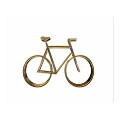 Elegant Gold Look Bicycle Cycling  Double Sided Flano Blanket (large)  by yoursparklingshop