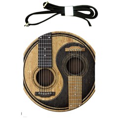 Old And Worn Acoustic Guitars Yin Yang Shoulder Sling Bags by JeffBartels